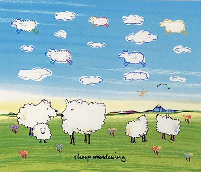 John Lennon - A Sheep Meadowing - Limited Edition Serigraph
