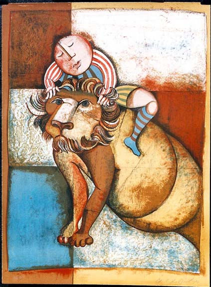 Graciela Rodo Boulanger - Leo - Limited Edition Lithograph with Embossing