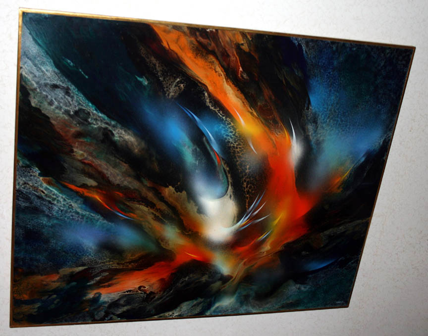 Leonardo Nierman - Untitled - Original Painting  - Oil on Masonite