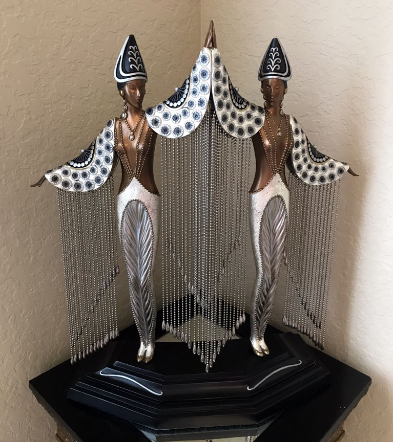 Erte - Les Bijoux de Perles - Limited Edition Bronze Sculpture