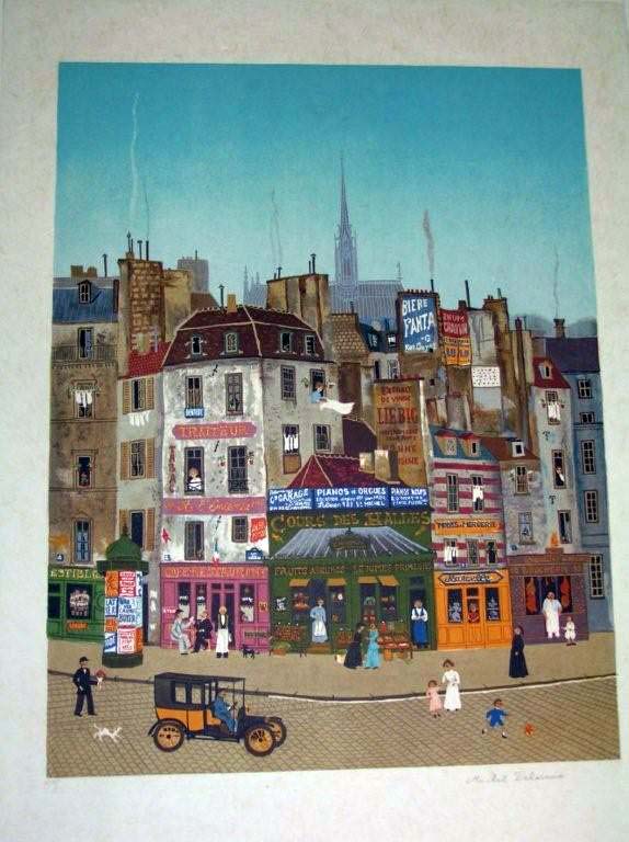 Michel Delacroix - Les Halles - Limited Edition Lithograph on Japon 