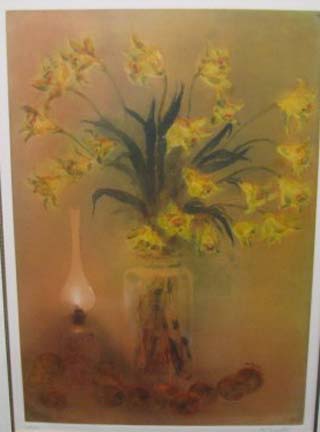 Kaiko Moti - Les Jonquilles - Limited Edition Aquatint Etching