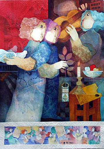 Sunol Alvar - Les Muses De L'asrista - Limited Edition Lithograph