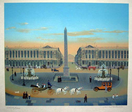 Michel Delacroix - La Place de la Concorde - Limited Edition Lithograph