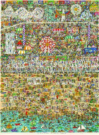 James Rizzi - Let's Get Lost At Coney Island - 3-D Limited Edition Serigraph