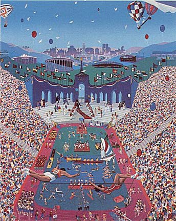 Melanie Taylor Kent - Let The Games Begin (1984 Summer Olympics) - Limited Edition Serigraph