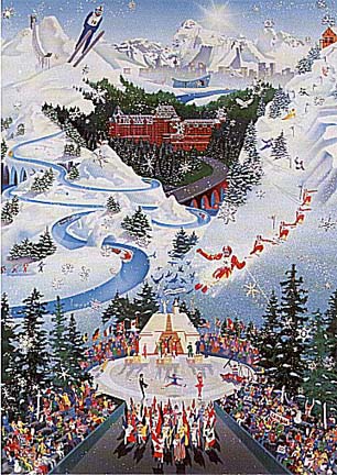 Melanie Taylor Kent - Let The Winter Games Begin (1988 Winter Olympics) - Limited Edition Serigraph  