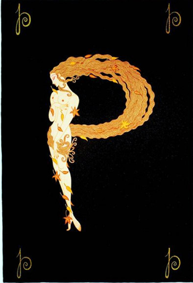  Erte - Letter P - Limited Edition Serigraph