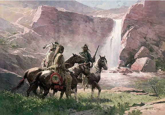 Z.S. Liang - Red Rock Crossing Passage Through the Canyon - Limited Edition Fine Art on Canvas