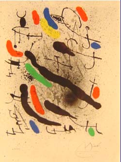 Joan Miro - Liberte Des Libertes Plate 3 - Limited Edition Lithograph