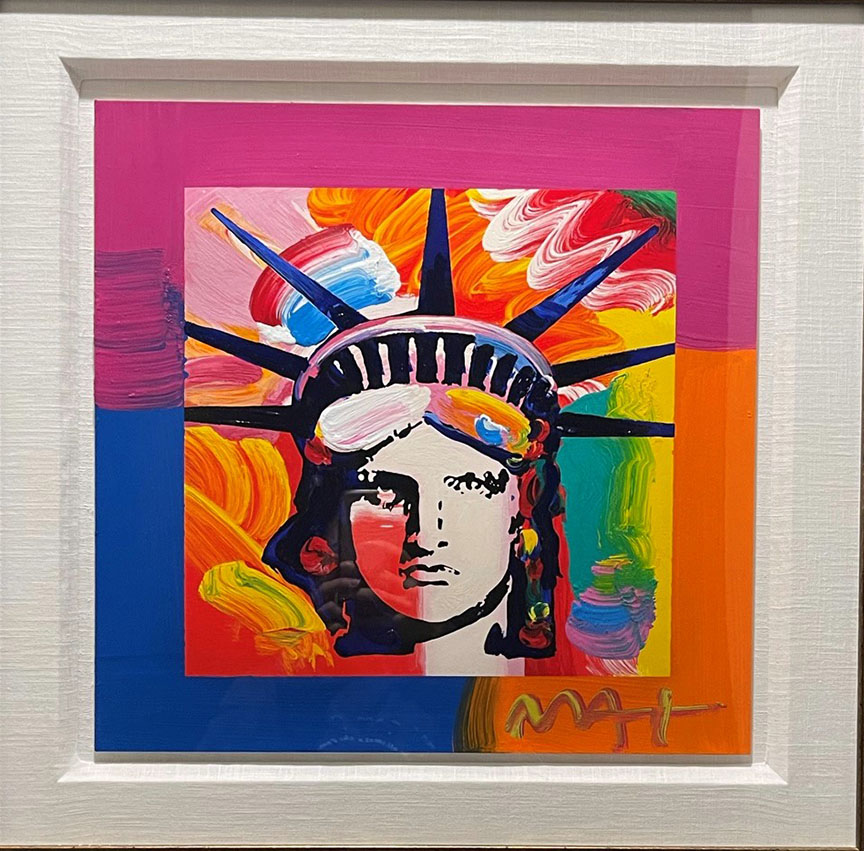 Peter Max - Liberty Head - Original Mixed Media / Acrylic / Color Lithography