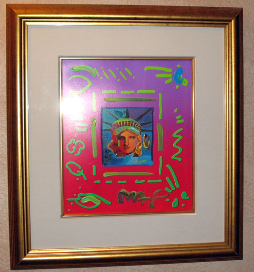 Peter Max - Liberty Head II Collage - Limited Edition Mixed Media