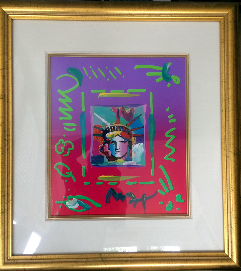 Peter Max - Liberty Head II Collage - Limited Edition Mixed Media