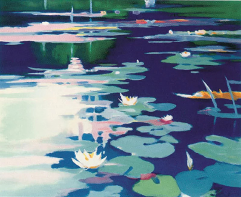 Tadashi Asoma - Lilies Afloat - Limited Edition Lithograph
