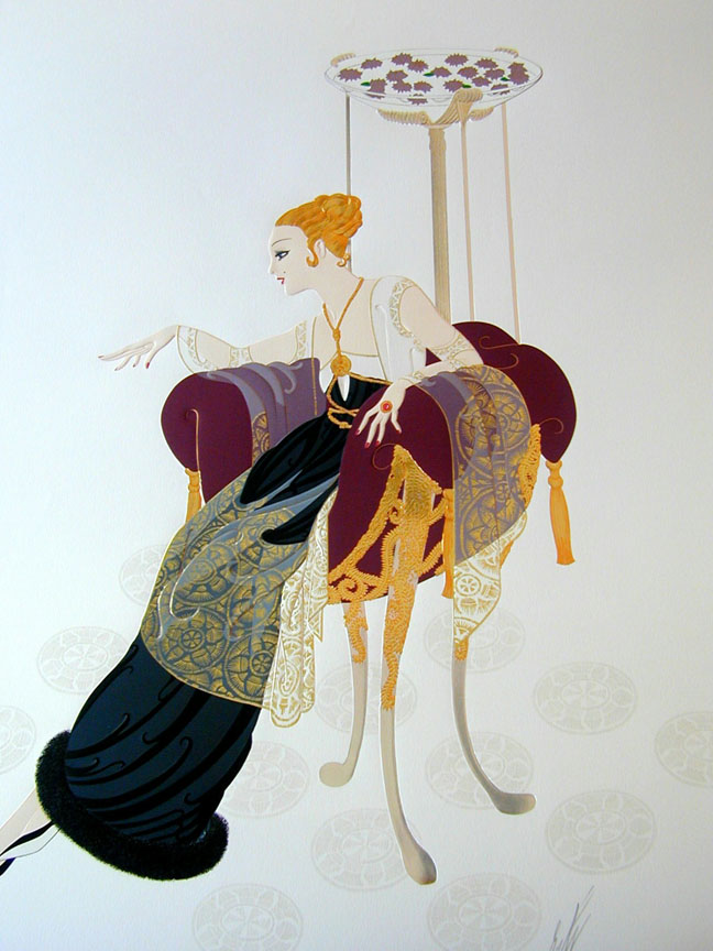  Erte - Lilies and Lace - Limited Edition Serigraph