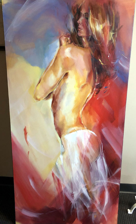 Anna Razumovskaya - Line Of Beauty 2 - Original Painting - Oil on Canvas