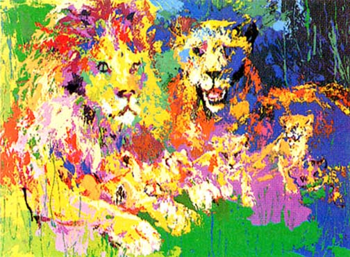 Leroy Neiman - Lions Pride - Limited Edition Serigraph