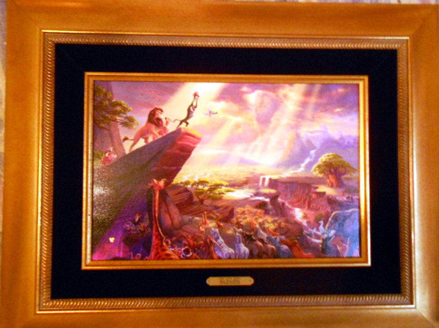 Thomas Kinkade - The Lion King - Limited Edition Offset Lithograph on Canvas