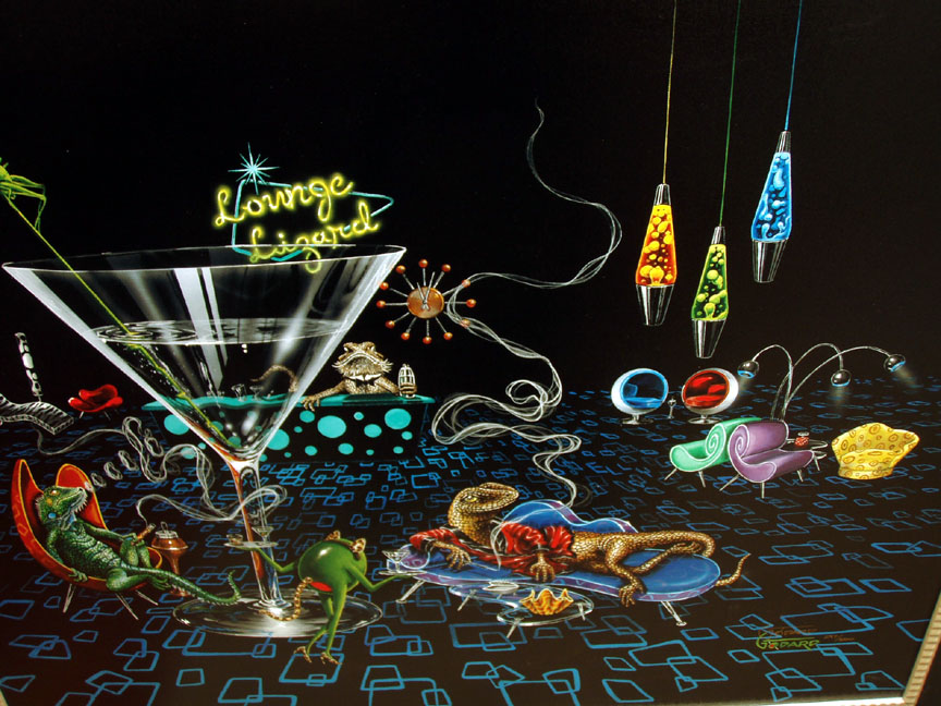 Michael Godard - Lounge Lizard - Limited Edition Giclee on Canvas