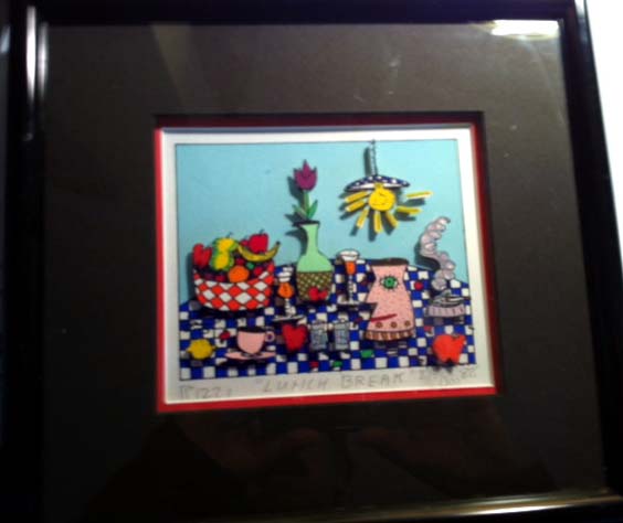 James Rizzi - Lunch Break - 3-D Limited Edition Serigraph