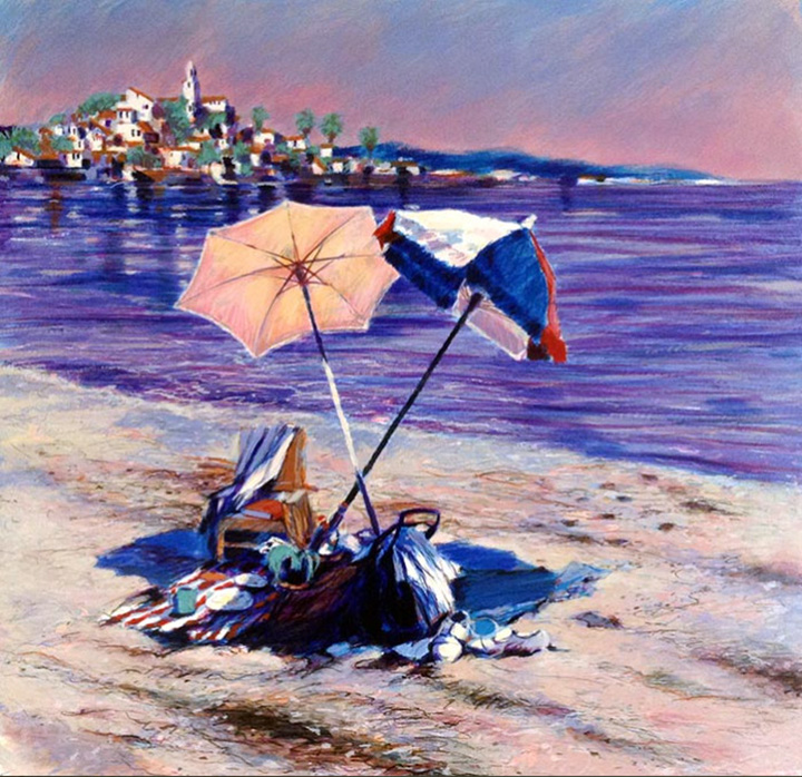 Aldo Luongo - Blue Coast - Limited Edition Serigraph