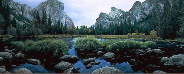 Stephen Lyman - Ahwahnee - The Deep Grassy Valley - Limited Edition Lithograph