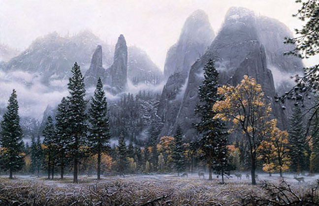 Stephen Lyman - Cathedral Snow - Limited Edition Lithograph