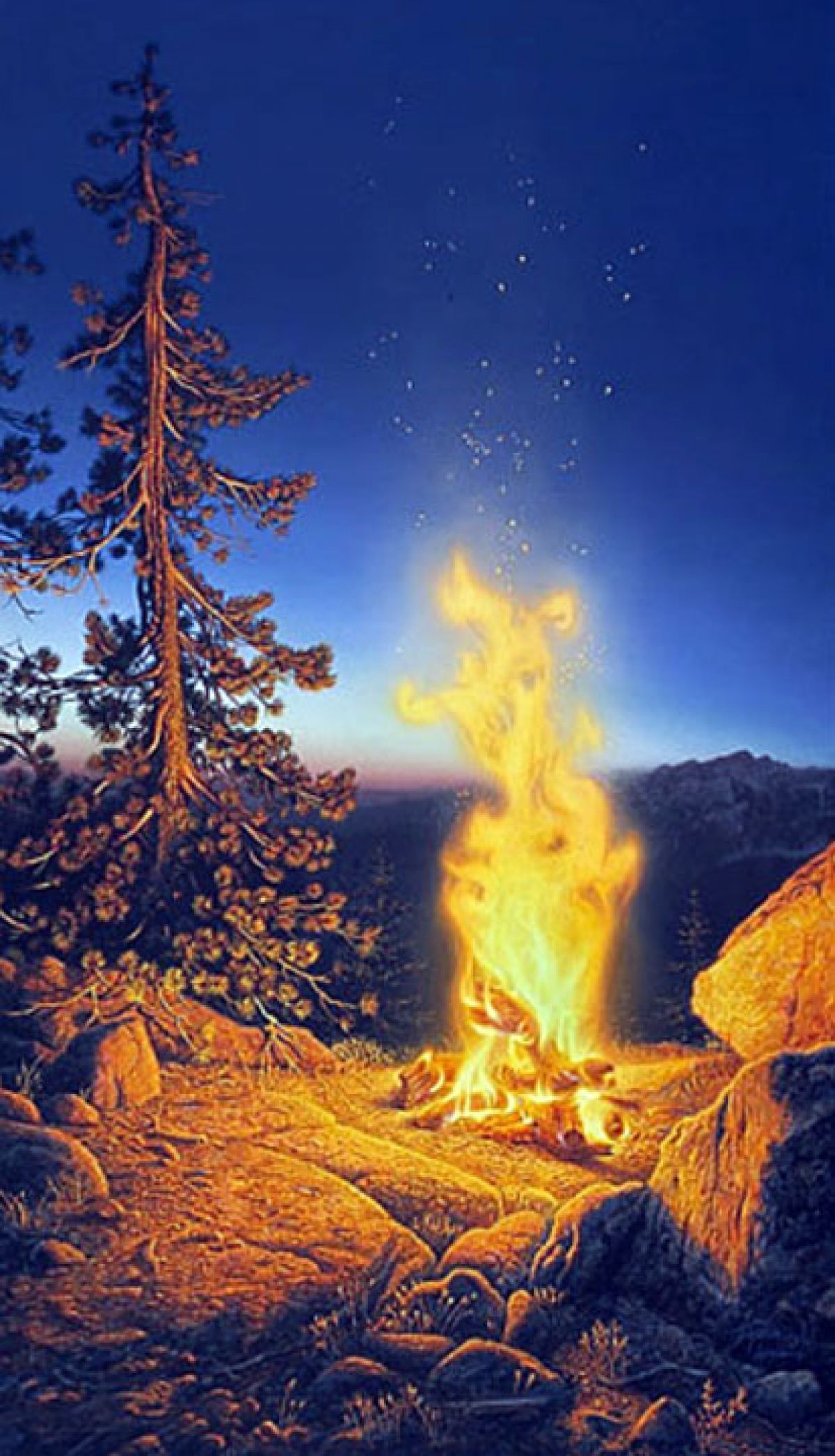Stephen Lyman - Sunset Fire - Limited Edition Lithograph