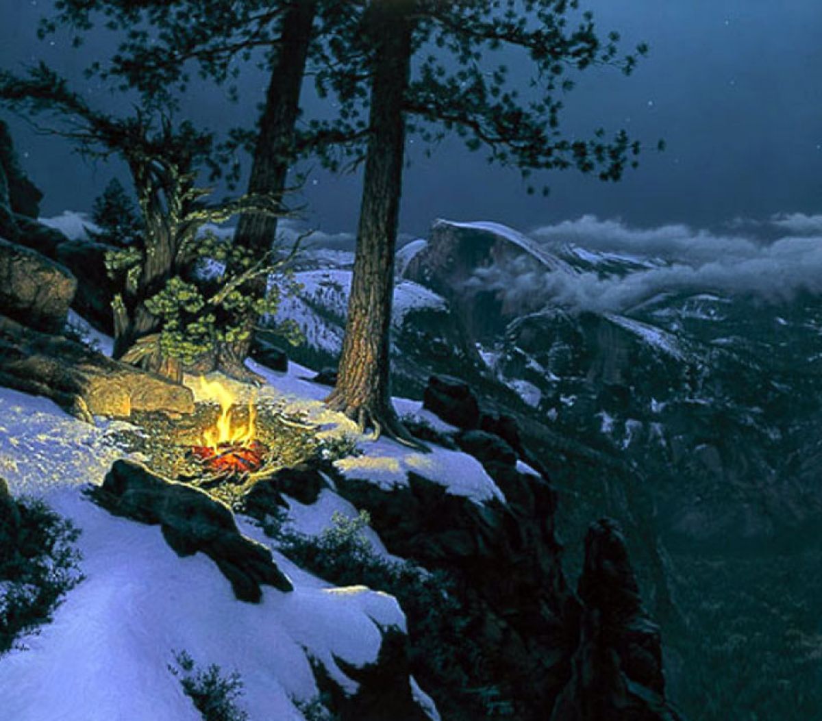 Stephen Lyman - Warmed by the View - Limited Edition Lithograph