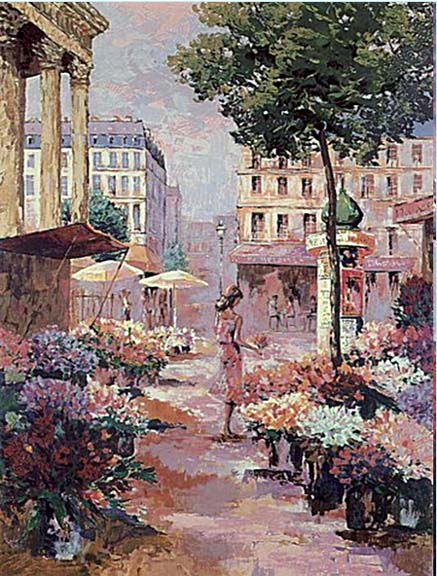 Mark King - Madeleine Market - Limited Edition Serigraph