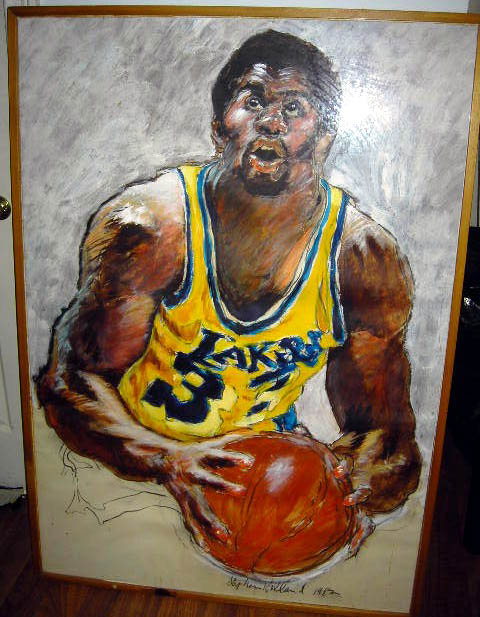 Stephen Holland - Magic Johnson - Original Painting - Acrylic on Panel