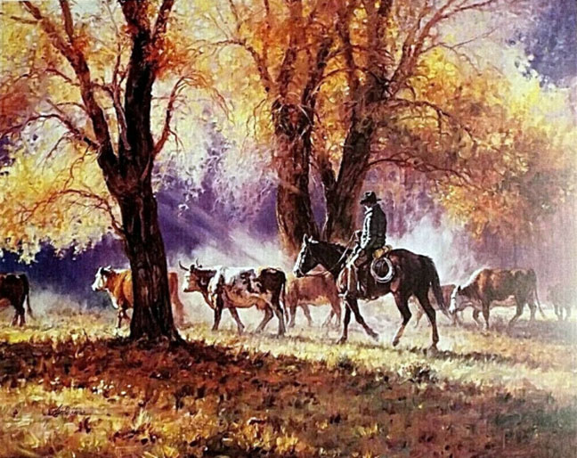 Martin Grelle - Autumns Gather Season of Return - Limited Edition Lithograph