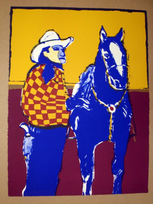 Fritz Scholder - Matinee Cowboy and Horse - Limited Edition Lithograph