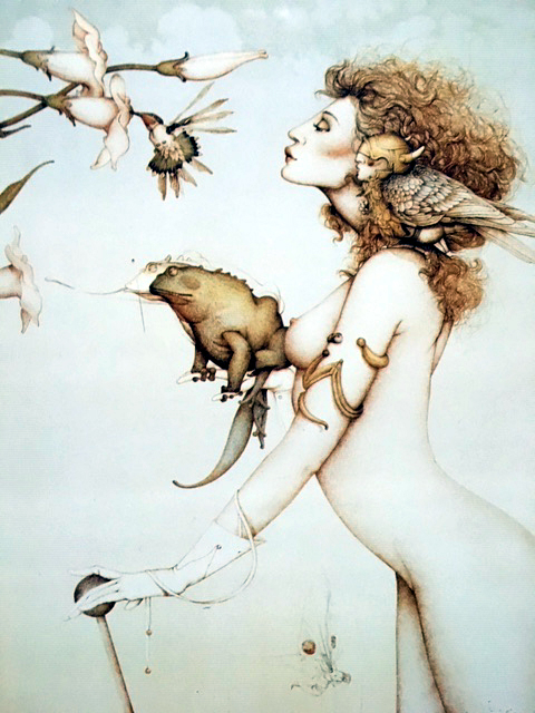 Michael Parkes - Mayan Spring - Limited Edition Stone Lithograph