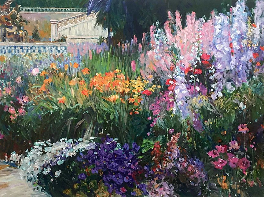 Henri Plisson - Mediterranean Garden - Limited Edition Serigraph