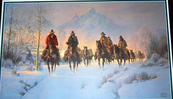 G Harvey - Men of the Great Northwest - Limited Edition Lithograph