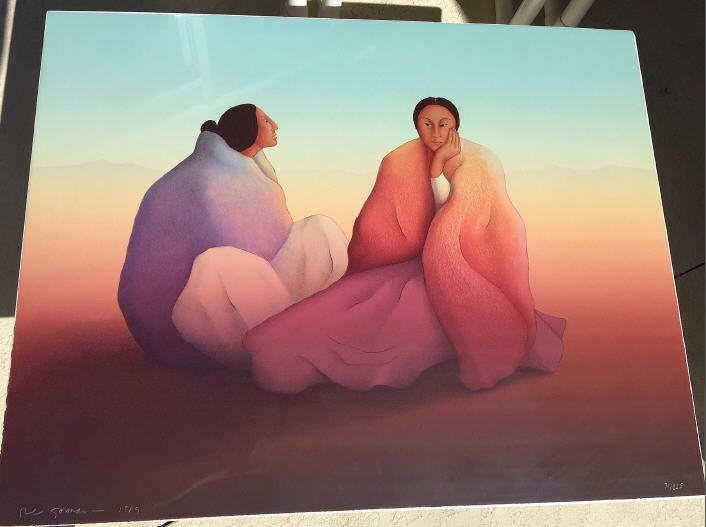 RC Gorman - Mesa Visit - Limited Edition Lithograph
