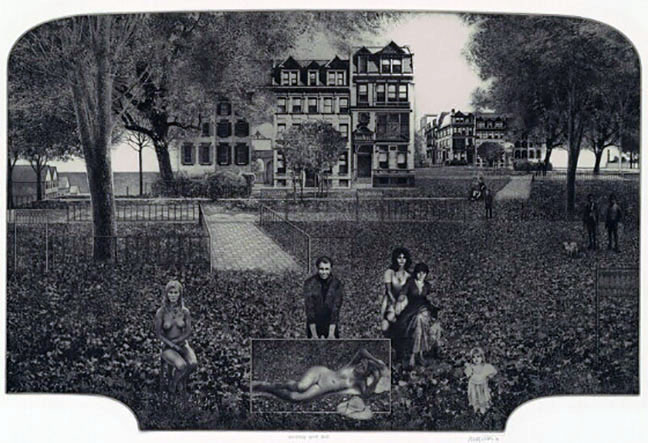 Peter Milton - Collecting With Rudi - Limited Edition Etching