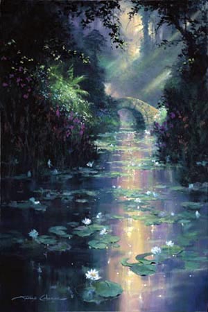 James Coleman - Misty Morning - Limited Edition Lithograph / Repligraph Oil Base Canvas