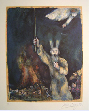 Marc Chagall - Moise Repand les Tenebres - Limited Edition Lithograph