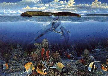 Robert Lyn Nelson - Molokini First Breath - Limited Edition Lithograph