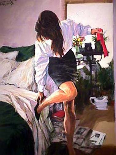 Aldo Luongo - Monday Morning - Limited Edition Serigraph on Canvas