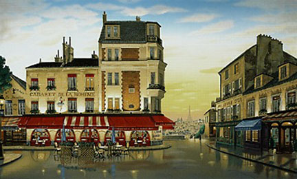 Liudmila Kondakova - Montmartre After The Rain - Limited Edition Serigraph on Canvas