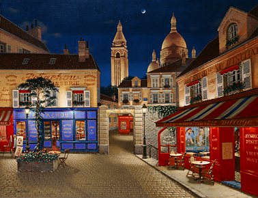 Liudmila Kondakova - Montmartre Village - Limited Edition Serigraph 
