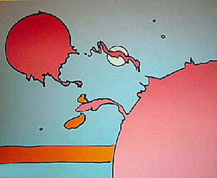 Peter Max - Moonscape I - Limited Edition Lithograph