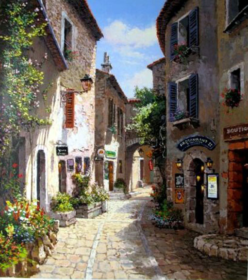Sam Park - Morning in Provence - Limited Edition Serigraph on Canvas