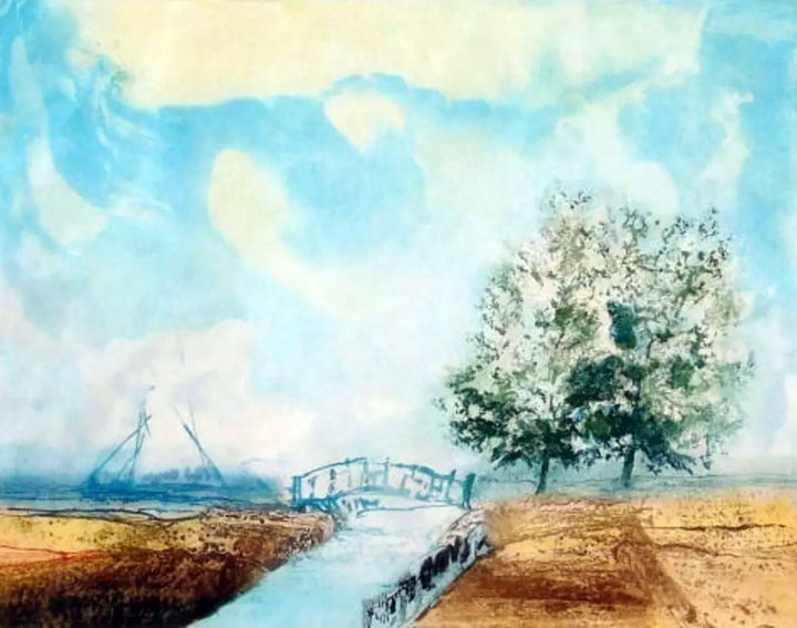 Kaiko Moti - Small Bridge - Limited Edition Aquatint Etching