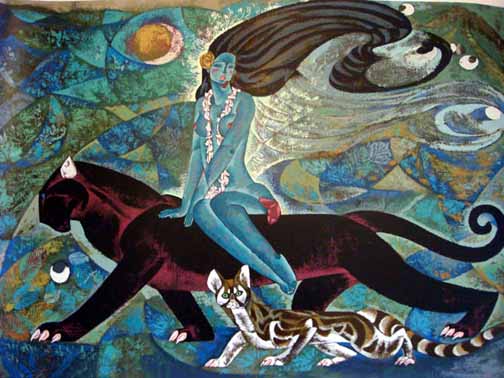 Zhou Ling - Mountain Nymph - Limited Edition Serigraph