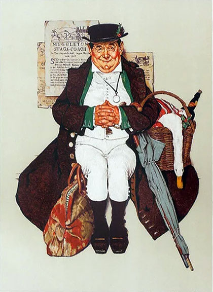 Norman Rockwell - Muggletons Stagecoach - Limited Edition Lithograph