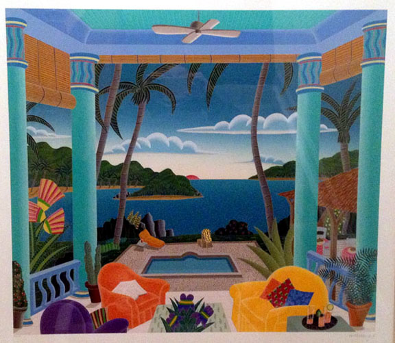 Thomas McKnight - Mustique Pavillion - Limited Edition Serigraph